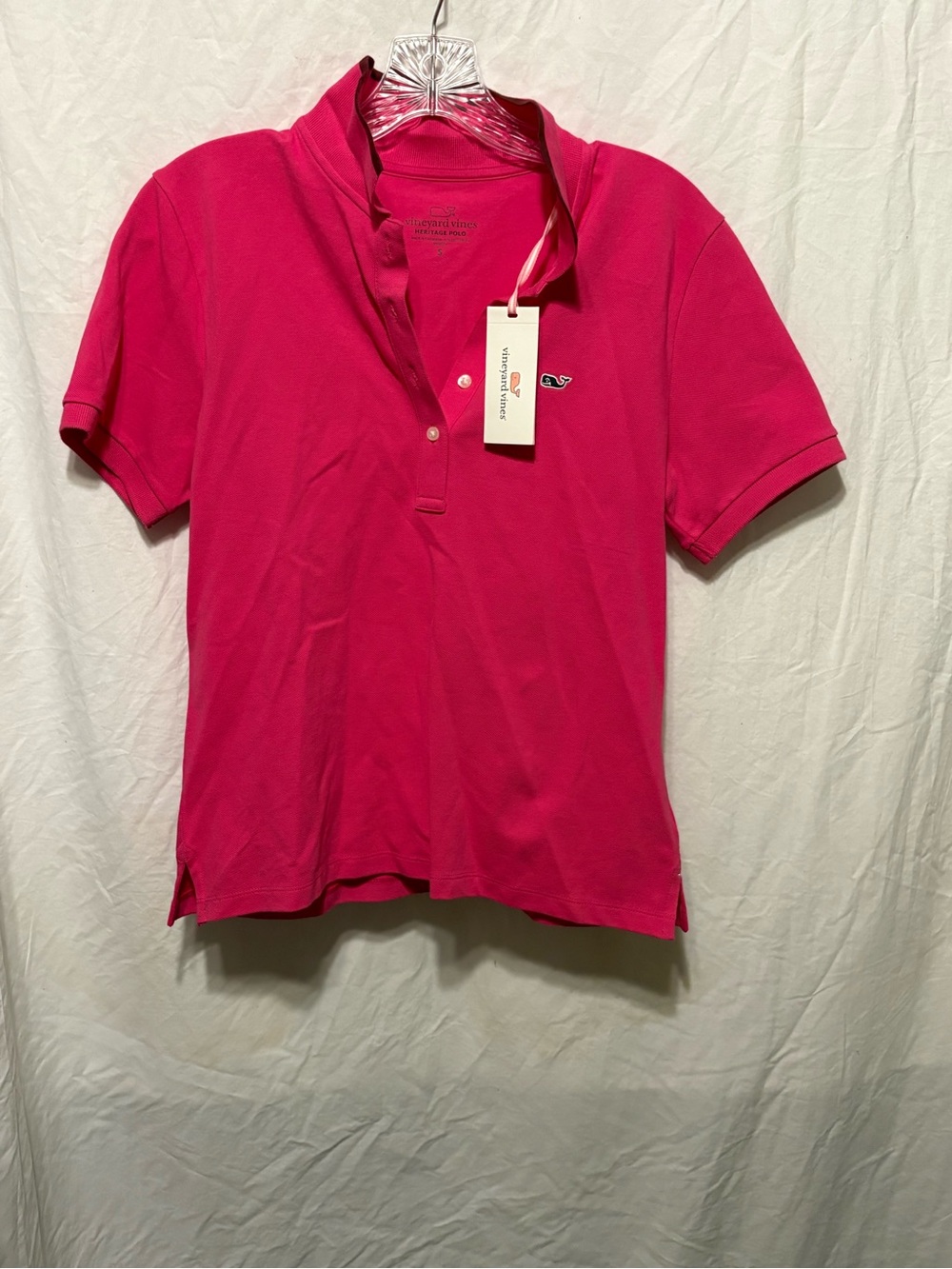 Vineyard Vines Short Sleeve Polo - Bright Pink